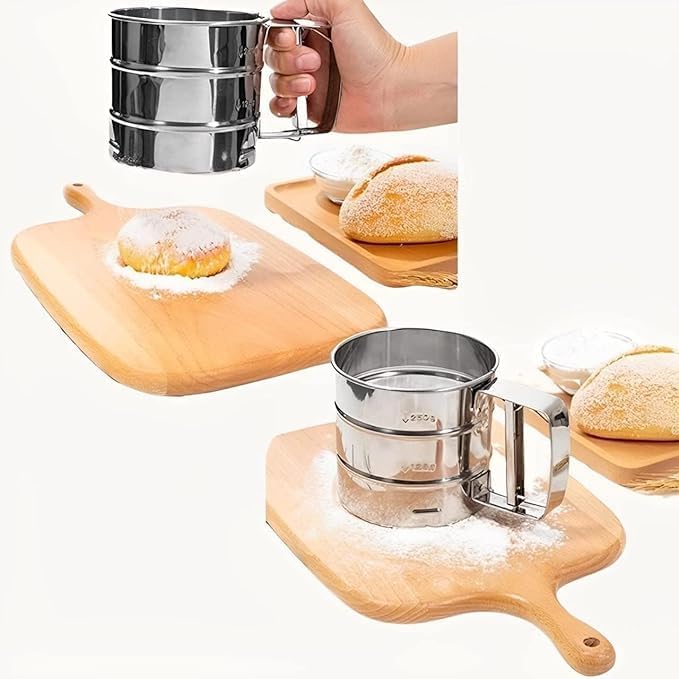 Hand Press Atta Chalni | Large Capacity | Rust-Resistant & Durable