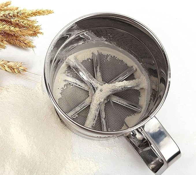 Hand Press Atta Chalni | Large Capacity | Rust-Resistant & Durable