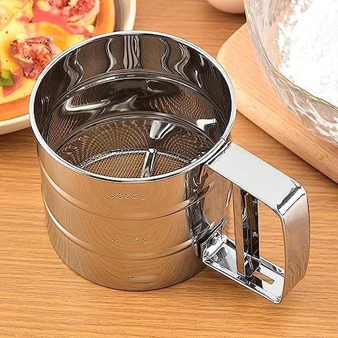 Hand Press Atta Chalni | Large Capacity | Rust-Resistant & Durable